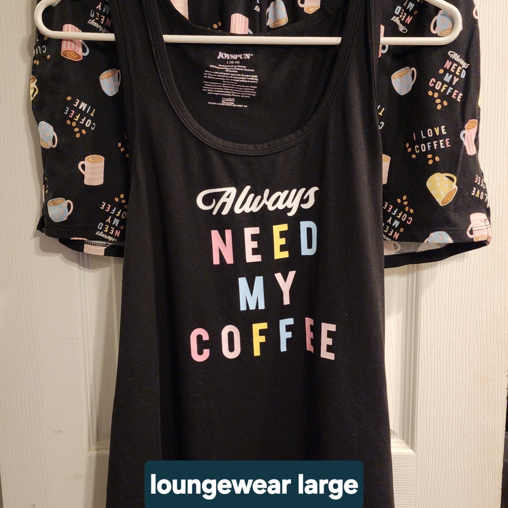 Black Coffee Themed Loungewear Set